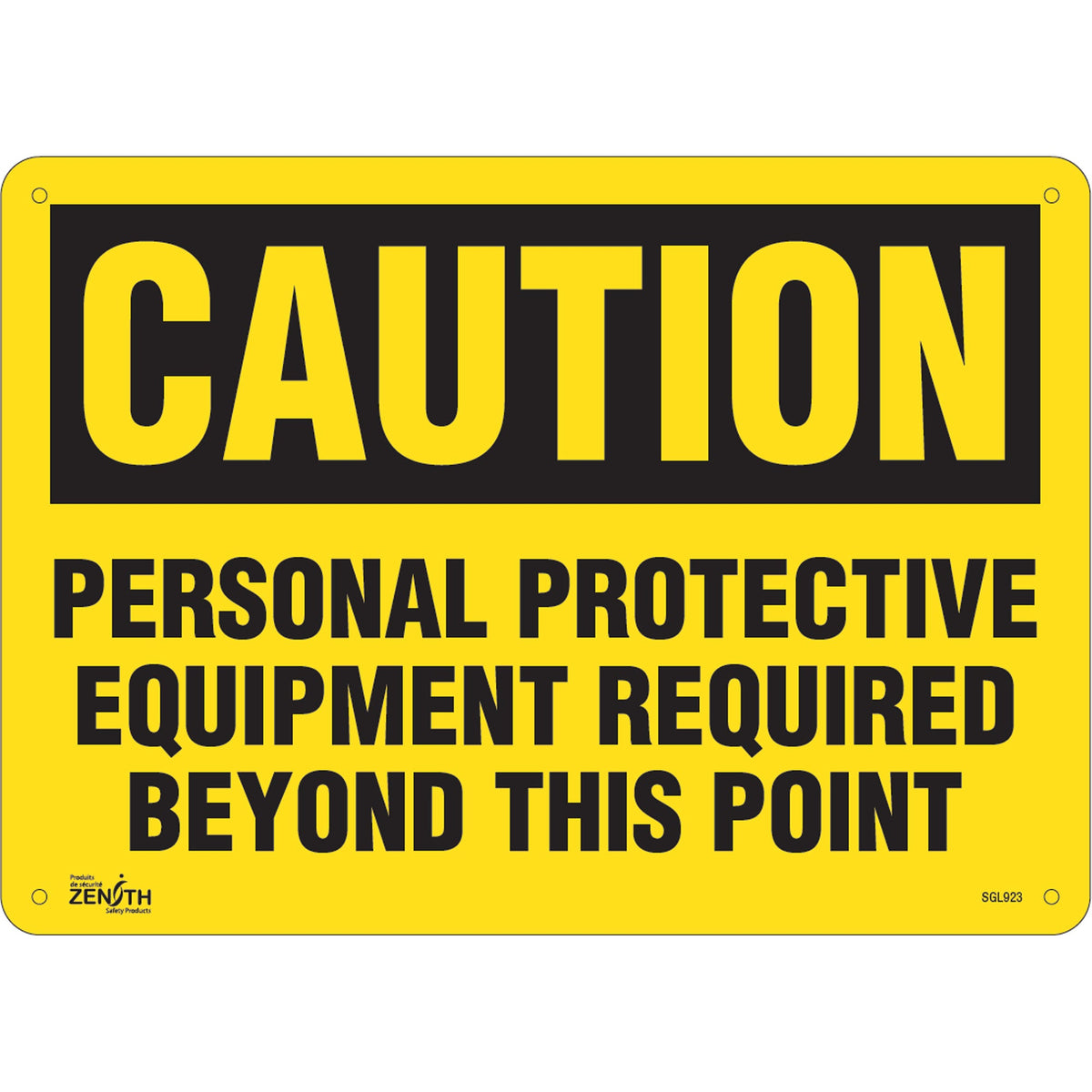 Panneau « Équipement de protection individuelle obligatoire », 25,4 x 35,5 cm, Plastique, Anglais
