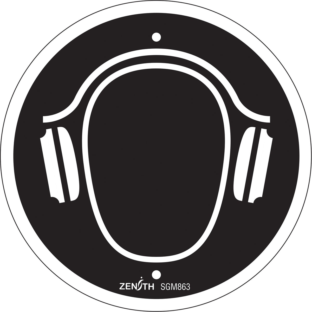 Hearing Protection Required CSA Standard Safety Sign, 6" x 6", Plastic, Pictogram