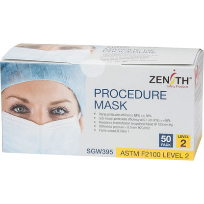 Masques faciaux jetables pour procédures, ASTM F2100 Niveau 2, Classe 1