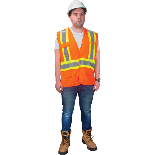 Gilet de géomètre haute visibilité conforme à la CSA