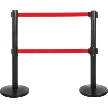 Barrière de contrôle de foule à double sangle