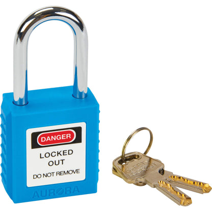 Cadenas de consignation, cadenas de sécurité, à clé différente, thermoplastique, largeur 3,8 cm