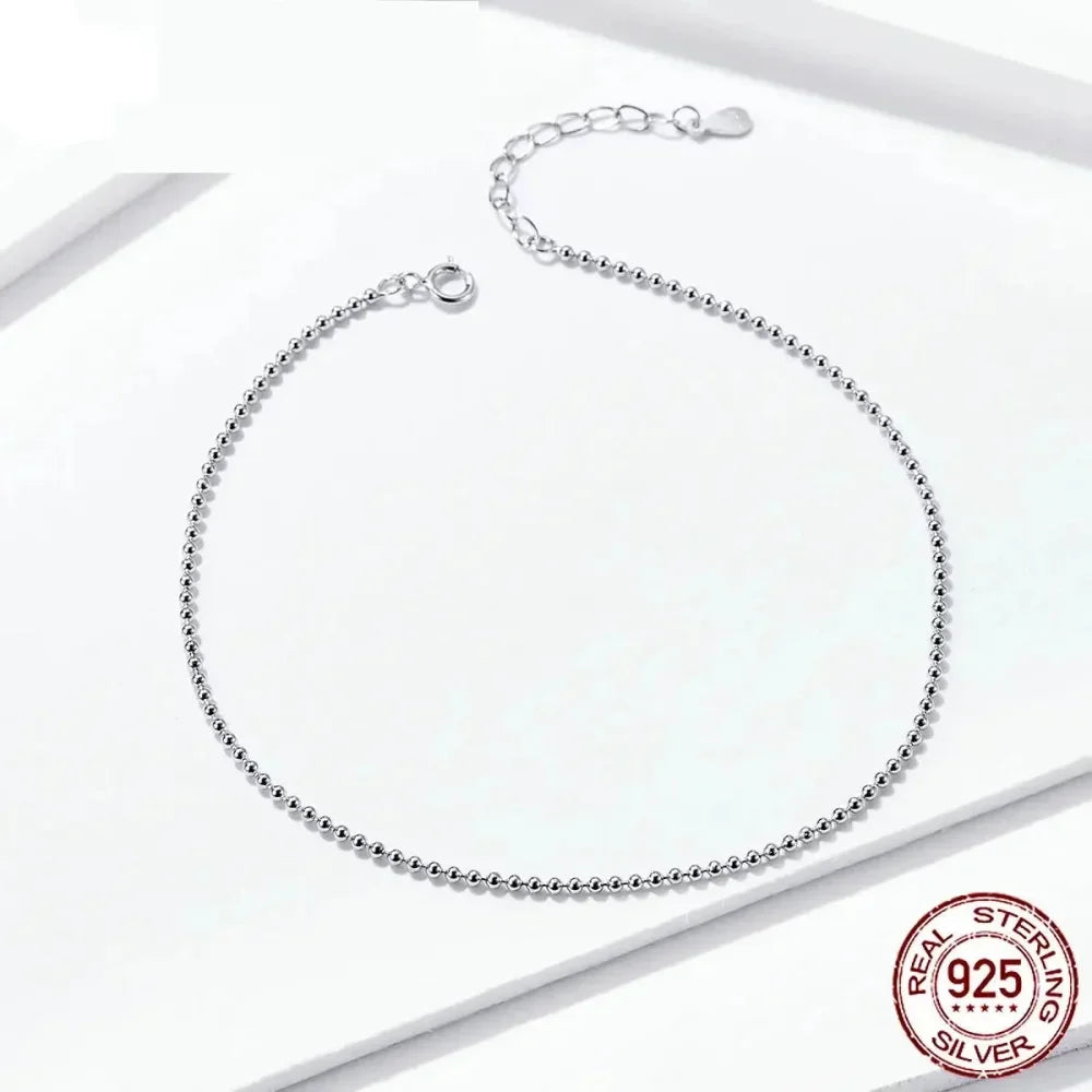 The Essential 925 Sterling Silver Charm Anklet