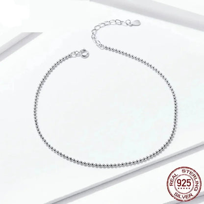 The Essential 925 Sterling Silver Charm Anklet