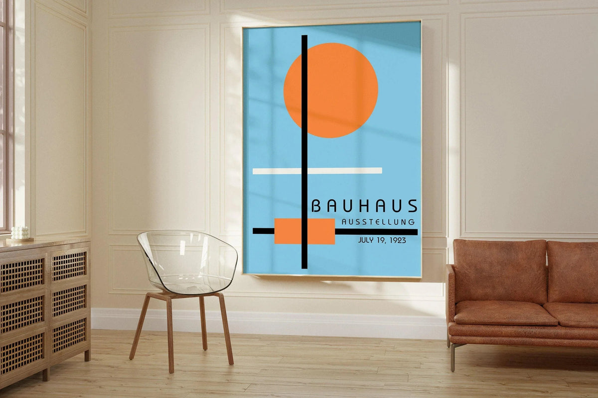 Affiches STATEMENT DUO Blue Bauhaus | Art moderne Mid-Century | encadrées disponibles