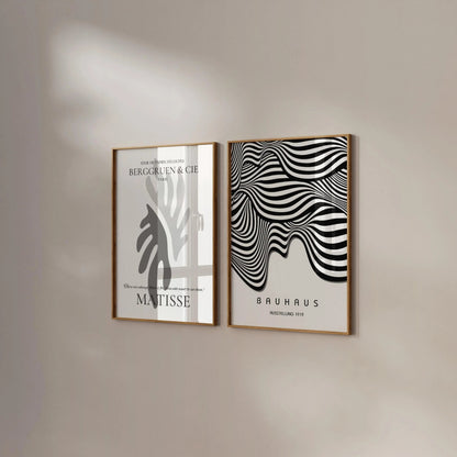 Ensemble d'affiches Matisse Bauhaus : Décoration d'intérieur moderne du milieu du siècle