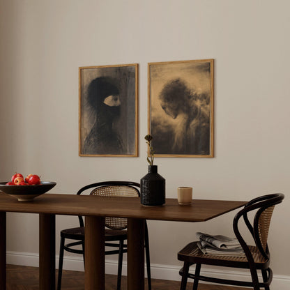 Odilon Redon & Estampes Stamkart : Décoration surréaliste Dark Academia