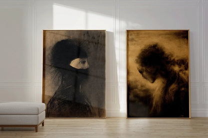 Odilon Redon & Estampes Stamkart : Décoration surréaliste Dark Academia