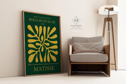 Lot d'impressions d'art Bauhaus William Morris Matisse : Vert Émeraude Or (Encadré ou Non Encadré)