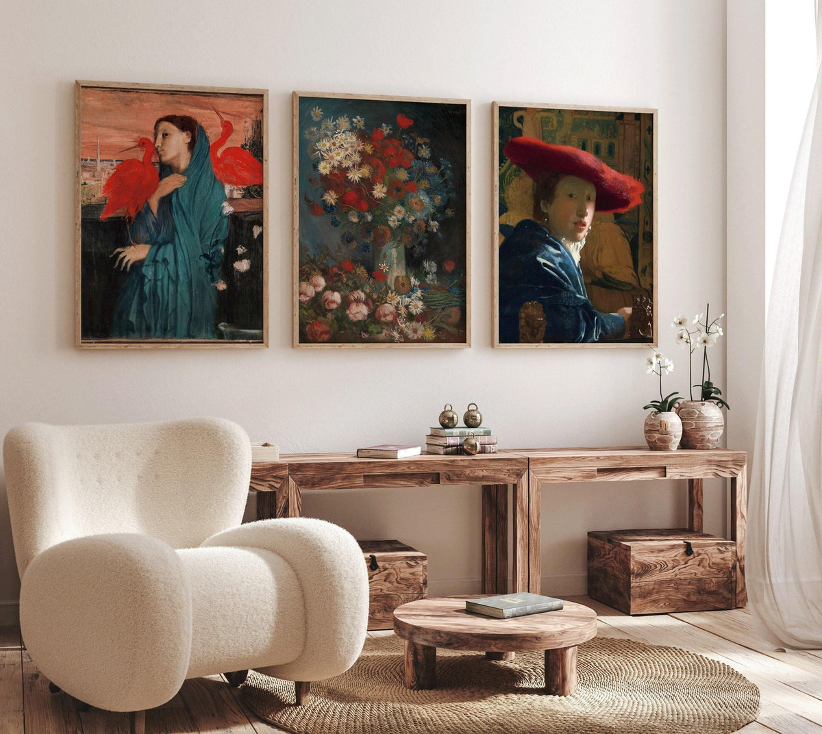 STATEMENT TRIO Classical Art | Degas, Vermeer and Van Gogh | Available framed or unframed