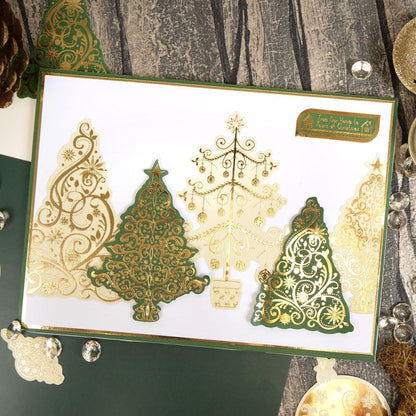 Sapins de Noël adhésifs pailletés