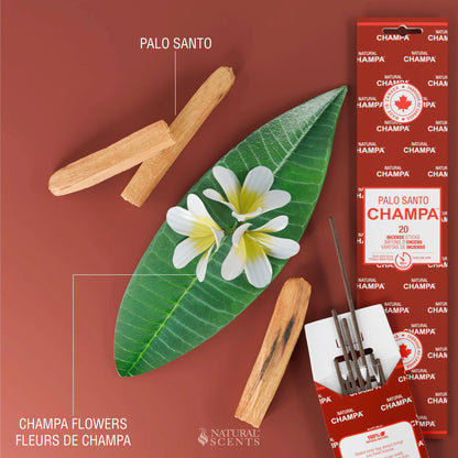 Bâtonnets d'encens Palo Santo Champa