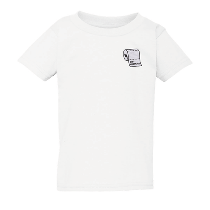 Embroidered "Shit Happens" T-shirt for toddlers