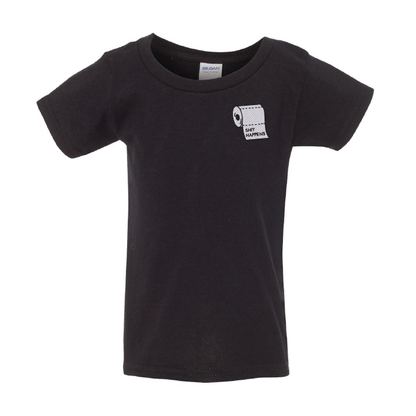 Embroidered "Shit Happens" T-shirt for toddlers