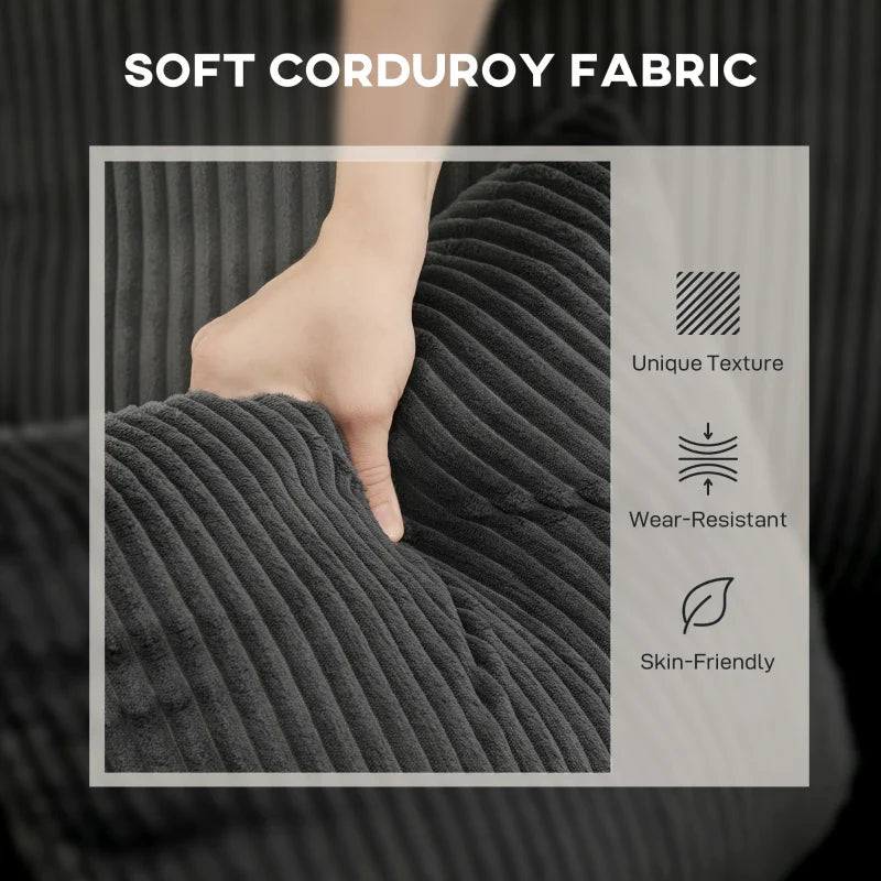 Canapé sectionnel convertible Leo 81" avec rangement et méridienne - Gris foncé