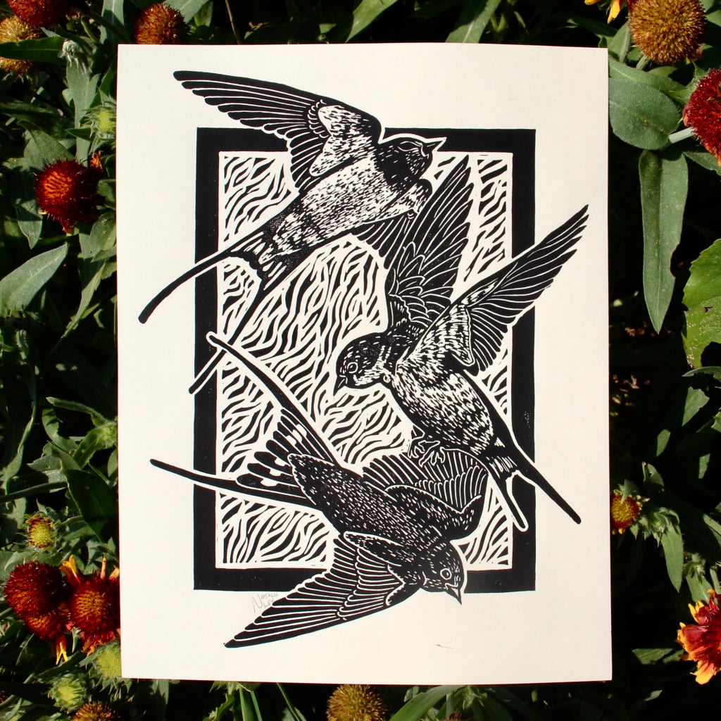 'Three Swallows' hand print