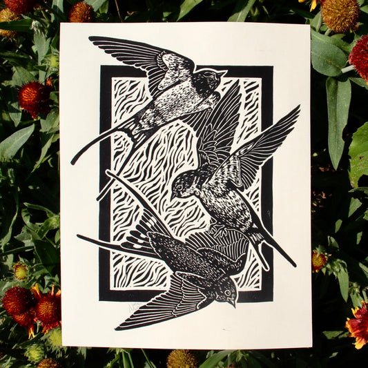 'Three Swallows' hand print