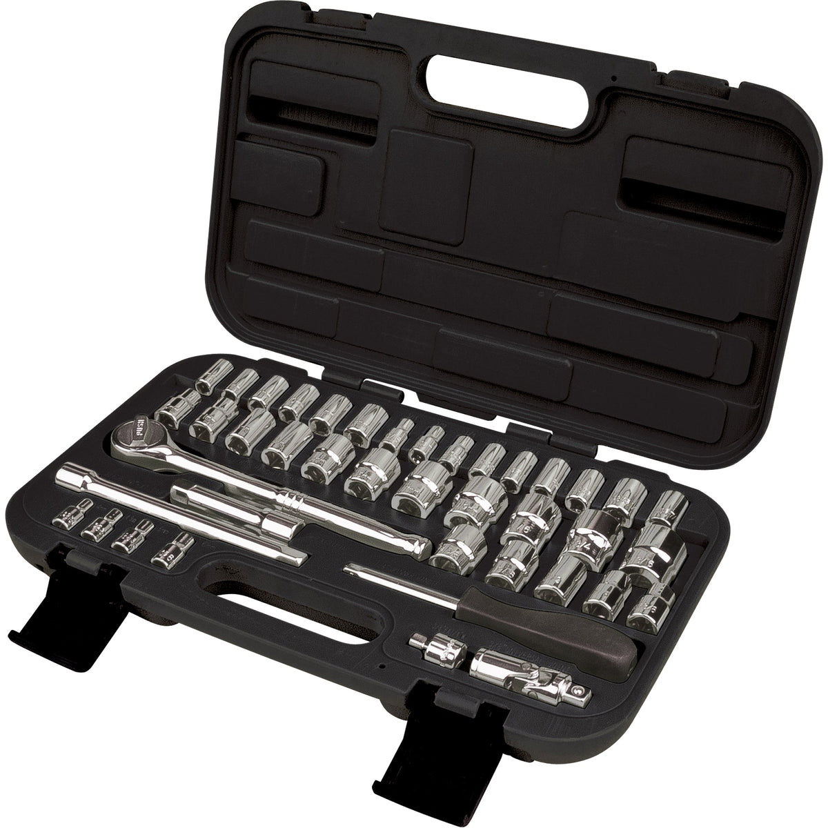 Jeu de douilles métriques/SAE 1/4" et 3/8", 41 pièces