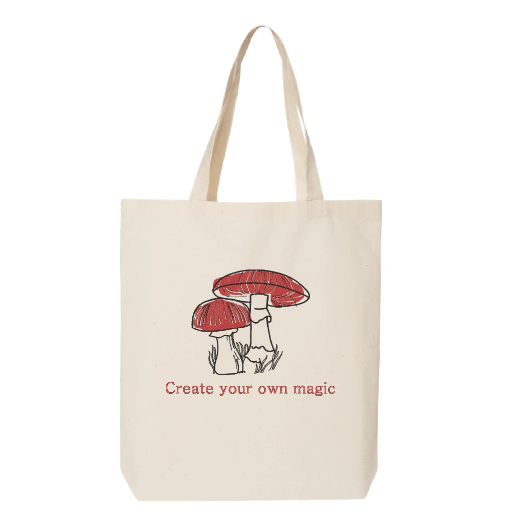 Sac fourre-tout Champignons brodé