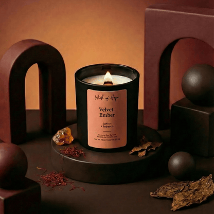 Bougie Velvet Ember | Safran + Tabac