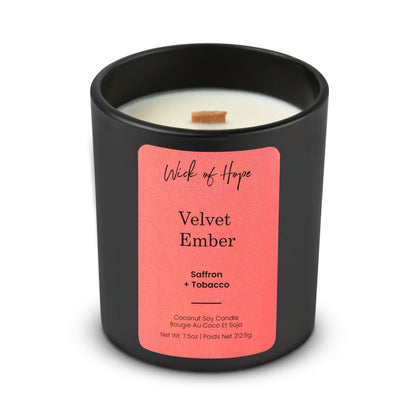 Bougie Velvet Ember | Safran + Tabac