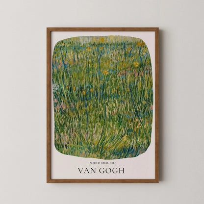 Vincent Van Gogh - Patch of Grass | Iconic Classic Impressionist Exhibition Poster Fine Art Print (available handframed or unframed)