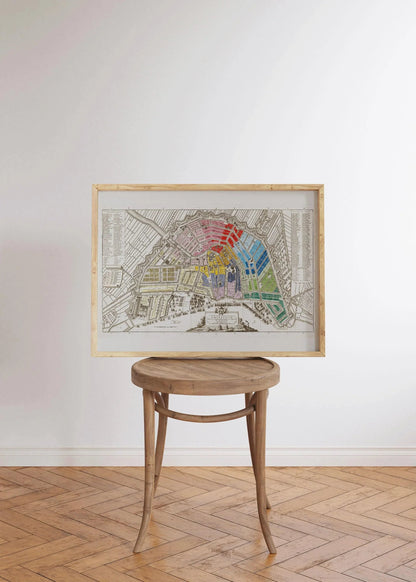 Vintage Amsterdam Map Print (available handframed or unframed)