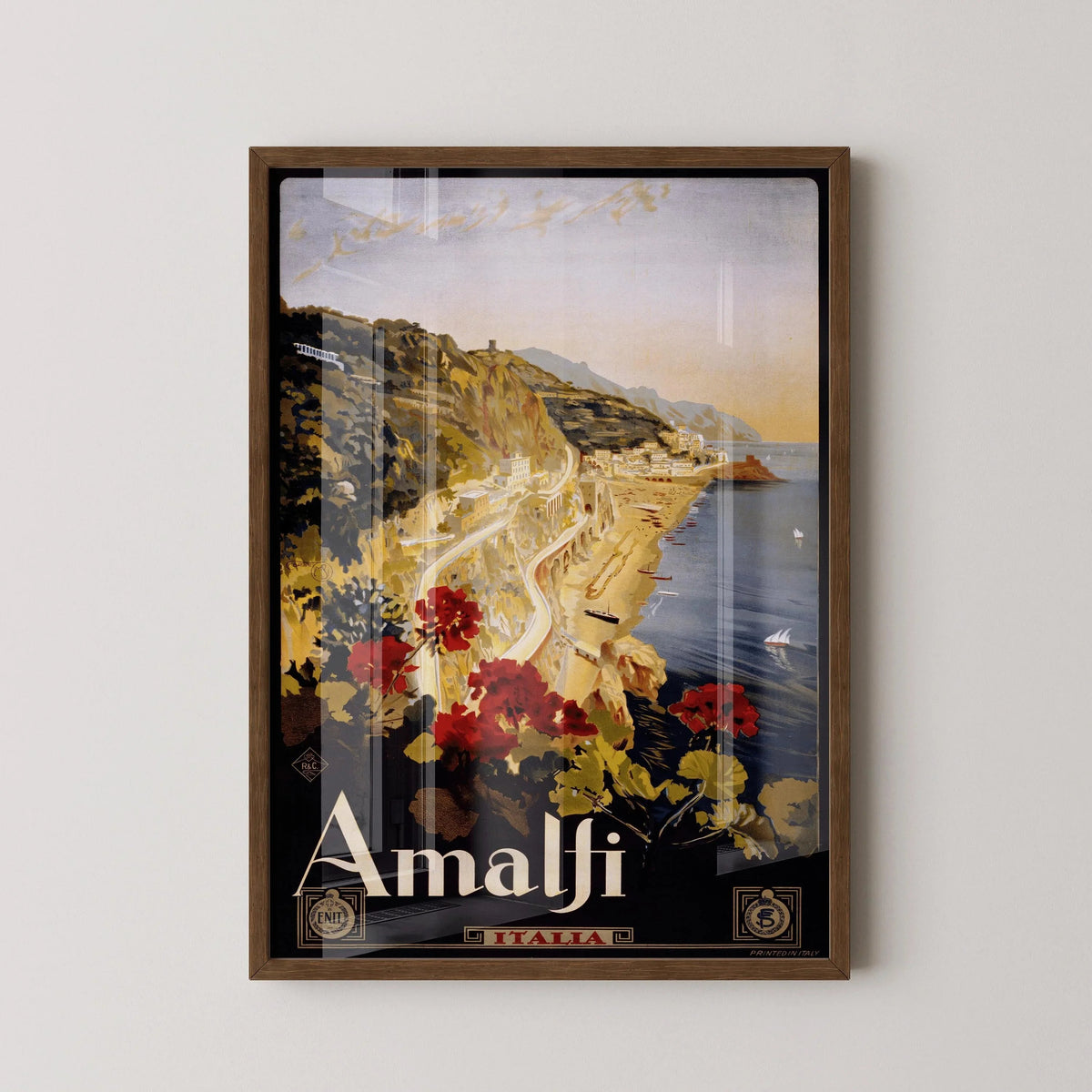 Vintage Travel Poster - Amalfi Coast, Italy | Available handframed or unframed