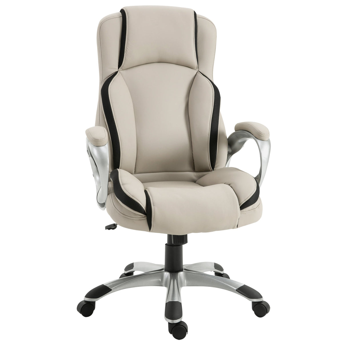 Fauteuil de bureau de direction ergonomique Fisher - Beige/Noir