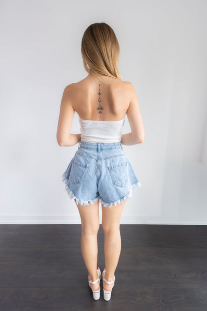 Haut court corset - Taille unique ajustable