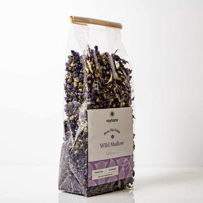 Wild Mallow Herbal Tea – Whole Purple Mallow Flowers by Rayhana Organics