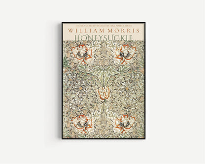 Estampe Chèvrefeuille de William Morris : Affiche botanique vintage