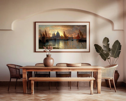 William Stanley Haseltine: Santa Maria della Salute Sunset Seascape Art Print (2x1)