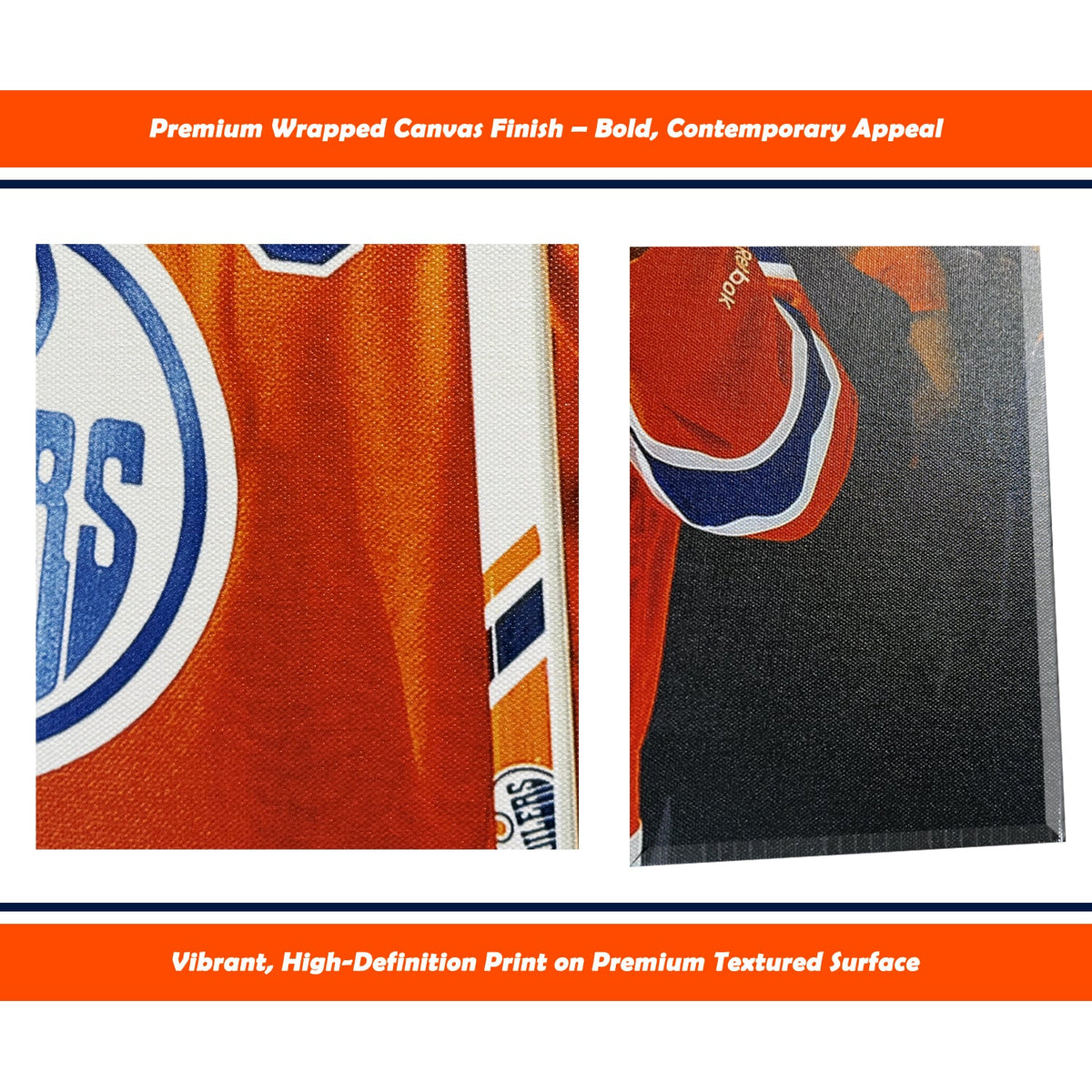 Wayne Gretzky and Connor McDavid Edmonton NHL Canvas (16x20)