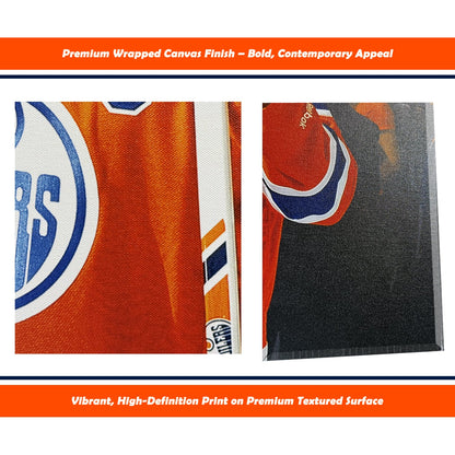 Wayne Gretzky and Connor McDavid Edmonton NHL Canvas (16x20)