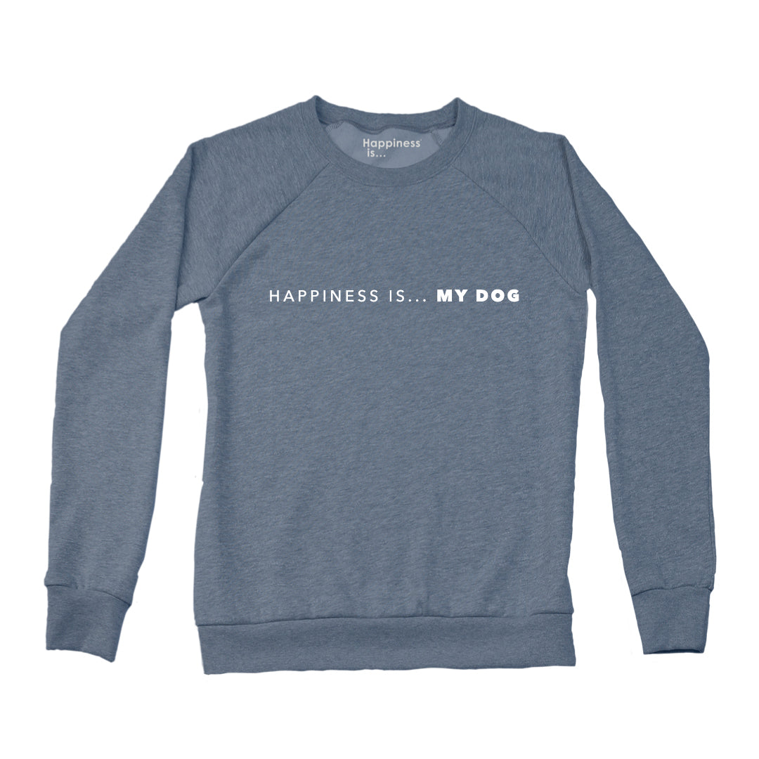 Sweat-shirt ras du cou My Dog pour femme, bleu marine chiné