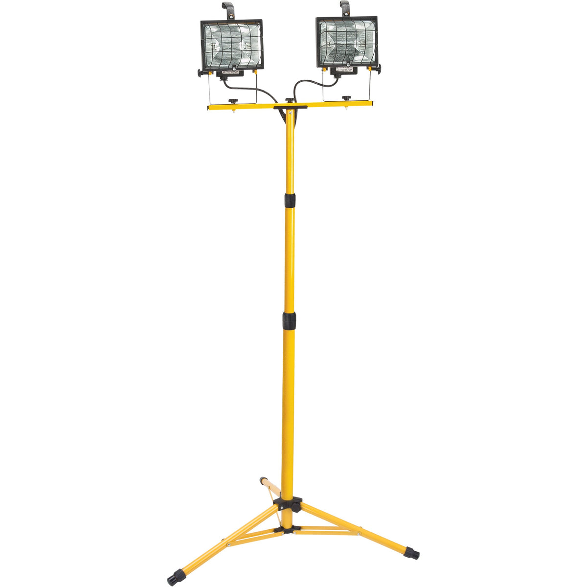 Projecteur de travail à deux têtes, halogène, 500 W, 16 000 lumens, boîtier en acier